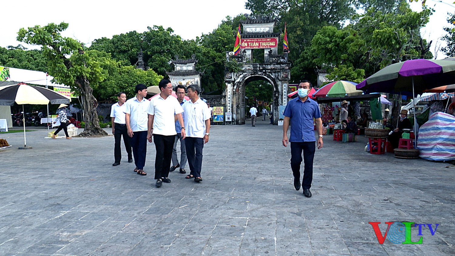 Lãnh đạo huyện Lý Nhân kiểm tra công tác chuẩn bị Lễ hội truyền thống Đền Trần Thương năm 2022.