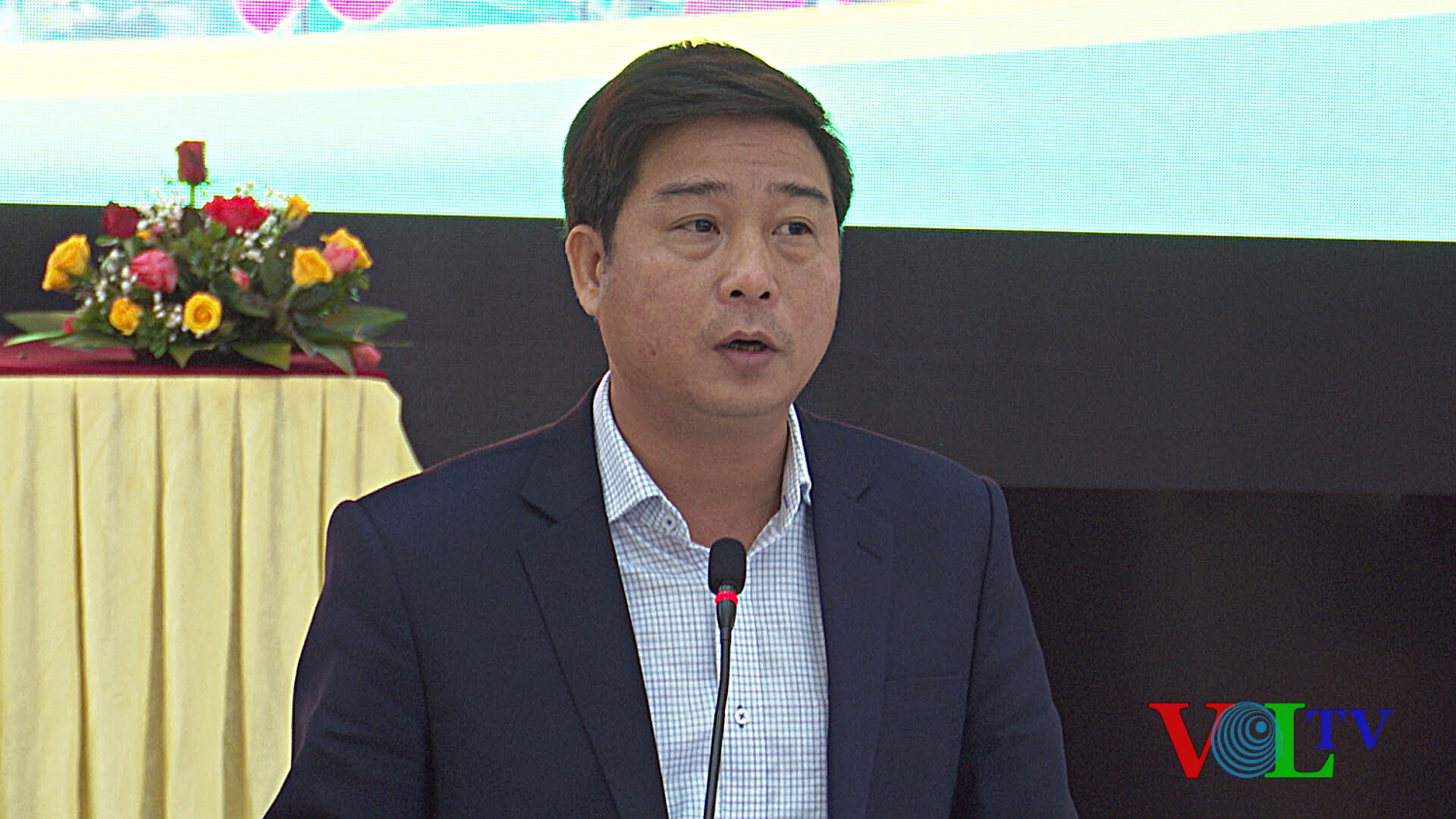 Đồng chí Nguyễn Thành Thăng – Chủ tịch UBND huyện phát biểu tại buổi thẩm định.png